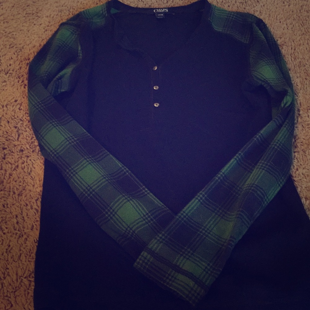 Henley style Chaps long sleeve top